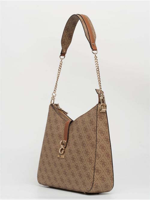 ZAMIRA HOBO SHOULDER LATTE LOGO GUESS | HWSG96 29020LTL
